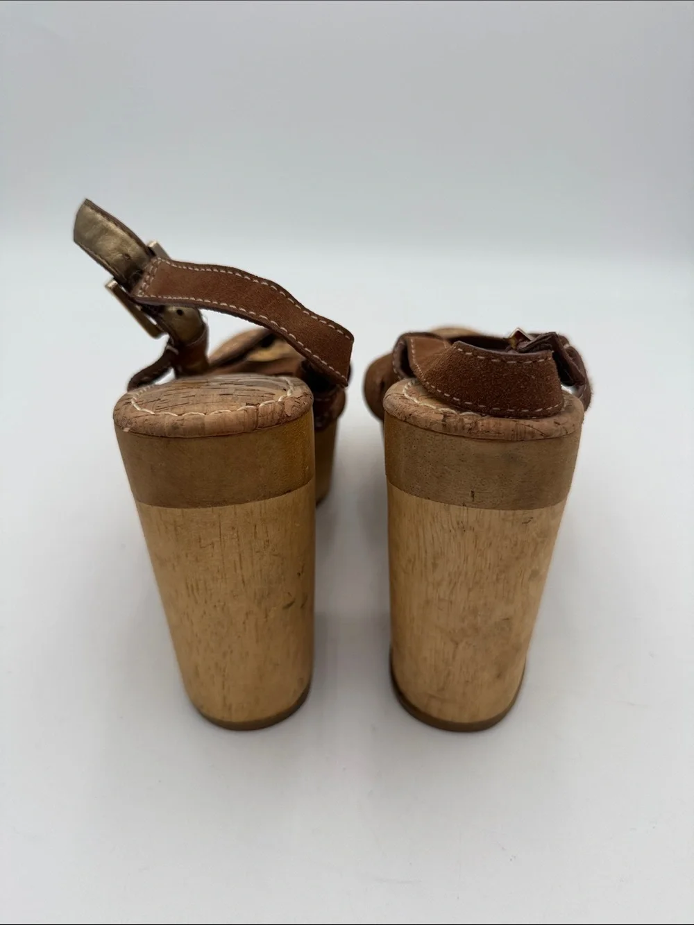 Sam Edelman Brown Suede Platform Sandals - Women 9.5M chunky Y2K gothic retro